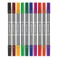 Фломастеры BRAUBERG, 10 цветов, двухсторонние, 2 пишущих узла 2 и 5 мм, вентилируемый колпачок, картонная упаковка, 150682