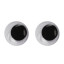 Глазки для творчества пришивные, вращающиеся, черно-белые, 20 мм, 12 шт., ОСТРОВ СОКРОВИЩ, 661384