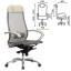 Кресло офисное МЕТТА "SAMURAI" S-1.04, сверхпрочная ткань-сетка, бежевое