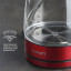Чайник SCARLETT SC-EK27G99, 1,7 л, 2200 Вт, закрытый нагревательный элемент, стекло, красный