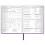 Дневник 1-11 класс 48 л., кожзам (твердая с поролоном), фольга, BRAUBERG "SPARKLE", фиолетовый, 105461