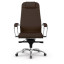 Кресло офисное МЕТТА "SAMURAI" KL-1.04, рецик. кожа, темно-коричневое