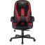 Кресло компьютерное ZOMBIE-9/BL+RED, подушка, экокожа/ткань, черное/красное, 1583707