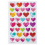 Наклейки гелевые "Сердца", многоразовые, с блестками, 10х15 см, ЮНЛАНДИЯ, 661830