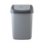 Ведро-контейнер 14 л с КАЧАЮЩЕЙСЯ КРЫШКОЙ, для мусора, ПОДВЕСНОЕ, 42х27х21 см, серый/графит, 327, 433270065
