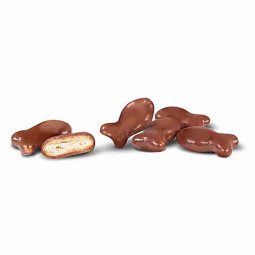 Печенье-крекер ЯШКИНО "Рыбка" в шоколадной глазури, 500 г, пакет, ОС956