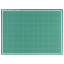 Коврик (мат) для резки BRAUBERG, 3-слойный, А2 (600х450 мм), двусторонний, толщина 3 мм, зеленый, 236903