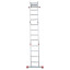 Лестница-трансформер алюминиевая 4х4 ступени, высота 4,5 м (4 секции по 1,2 м) до 150 кг, вес 16,5 кг, НОВАЯ ВЫСОТА, 3320404