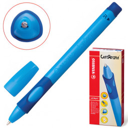 Ручка шариковая STABILO "Left Right", СИНЯЯ, для правшей, корпус синий, узел 0,8 мм, линия письма 0,4 мм, 6328/1-10-41