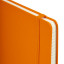 Блокнот А5 (148x218 мм), BRAUBERG "Metropolis Special", под кожу, 80 л., резинка, клетка, оранжевый, 111576