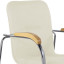 Кресло BRABIX "Samba CF-103", хром каркас, накладки "бук", кожзам бежевый, собрано, 532757