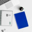 Тетрадь А5 (148x218 мм), BRAUBERG "Office PRO", гибкая, под кожу, гребень, 80 л., синяя, 111045