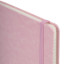 Блокнот А5 (148x218 мм), BRAUBERG "Metropolis Special", под кожу, 80 л., резинка, клетка, розовый, 111579