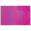 Папка на резинках BRAUBERG "Neon", неоновая, розовая, до 300 листов, 0,5 мм, 227462