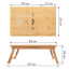 Столик БАМБУКОВЫЙ складной для ноутбука/завтрака (54х34х27 см), DASWERK, 532582