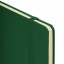 Блокнот А5 (148x218 мм), BRAUBERG "Metropolis", балакрон, 80 л., резинка, клетка, зеленый, 111583