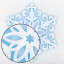 Украшение для окон и стекла ЗОЛОТАЯ СКАЗКА "Голубые снежинки 1", 30х38 см, ПВХ, 591195
