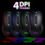 Мышь проводная игровая SONNEN I3, пластик, 6 кнопок, 800-3200 dpi, LED-подсветка, черная, 513523