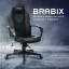 Кресло компьютерное BRABIX "Game GM-017", экокожа/ткань, черное, 532641, GM-017_532641