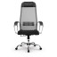 Кресло офисное МЕТТА "К-3" хром, ткань-сетка, сиденье и спинка регулируемые, черное
