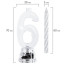 Цифра-подсвечник "6" светодиодная, ЗОЛОТАЯ СКАЗКА, в наборе 4 свечи 6 см, 1 батарейка, 591429