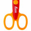 Ножницы ОСТРОВ СОКРОВИЩ, 135 мм, фигурное лезвие "зубцы", красно-оранжевые, в упаковке с подвесом, 236779