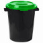 Контейнер 90 литров для мусора, БАК+КРЫШКА (высота 64 см х диаметр 60 см), ассорти, IDEA, М 2394