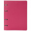 Тетрадь на кольцах А5 (180х220 мм), 120 листов, под кожу, клетка, BRAUBERG "Joy", розовый/светло-розовый, 129990