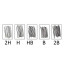 Карандаши чернографитные разной твердости НАБОР 6 штук, 2H-2B, BRAUBERG "Line", 180650