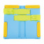 Подставка для книг ЮНЛАНДИЯ, с боковыми зажимами, регулируемый наклон, пластик, голубая, 237899