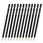 Карандаши чернографитные разной твердости НАБОР 12 штук, 5H-5B, BRAUBERG "Line", 180652