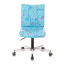 Кресло CH-330M, без подлокотников, пятилучие серебристое, ткань, голубое с рисунком, 1624532