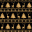 Бумага упаковочная новогодняя "Black&Gold" 70x100 см, 5 дизайнов ассорти, ЗОЛОТАЯ СКАЗКА, 591584