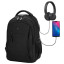 Рюкзак BRAUBERG URBAN универсальный с отделением для ноутбука, USB-порт, "Kinetic", черный, 46х31х18 см, 270798