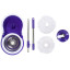 Комплект для уборки: швабра, ведро 7 л/5 л с отжимом центрифуга, 2 насадки, фиолетовый, LAIMA, 607485