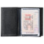 Обложка для автодокументов и паспорта натуральная кожа флоттер, "DOCUMENTS", черная, BRAUBERG 238193