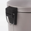 Ведро-контейнер для мусора (урна) с педалью LAIMA "Classic", 12 л, серое, матовое, металл, со съемным внутренним ведром, 604944