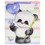 Пакет подарочный 26,5x12,7x33 см ЗОЛОТАЯ СКАЗКА "Lovely Panda", глиттер, белый с голубым, 608241