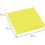 Блок самоклеящийся (стикеры), BRAUBERG, НЕОНОВЫЙ, 76х76 мм, 90 листов, желтый, 122702