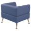 Кресло мягкое "Норд", "V-700", 820х720х730 мм, c подлокотниками, экокожа, голубое