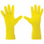 Перчатки хозяйственные латексные LAIMA "Стандарт", МНОГОРАЗОВЫЕ, хлопчатобумажное напыление, размер L (большой), 600270