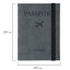 Обложка для паспорта с карманами и резинкой, мягкая экокожа, "PASSPORT", серая, BRAUBERG, 238203