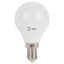 Лампа светодиодная ЭРА, 7 (60) Вт, цоколь E14, шар, холодный белый свет, 30000 ч., LED smdP45-7w-840-E14