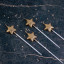 Набор свечей для торта "Звезды на длинных пиках", 4 шт., 3,3 см, ЗОЛОТАЯ СКАЗКА, в блистере, 591453