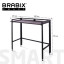 Стол BRABIX "Smart CD-009", 800х455х795 мм, ЛОФТ, складной, металл/ЛДСП ясень, каркас черный, 641875