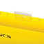 Подвесные папки A4/Foolscap (404х240 мм) до 80 л., КОМПЛЕКТ 10 шт., желтые, картон, STAFF, 270935