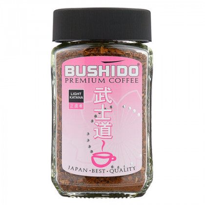 Кофе растворимый BUSHIDO "Light Katana", сублимированный, 100 г, 100% арабика, стеклянная банка, BU10009006