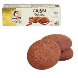Печенье GRISBI (Гризби) "Hazelnut", с начинкой из орехового крема, 150 г, Италия, 13829