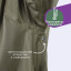 Плащ-дождевик цвета хаки на молнии многоразовый с ПВХ-покрытием, размер 56-58 (XXL), рост 170-176, ГРАНДМАСТЕР, 610848