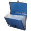 Папка-портфель пластиковая BRAUBERG "ДИПЛОМАТ" А4 (330х245х35 мм) 13 отделений, фактура "бисер", синяя, 226026